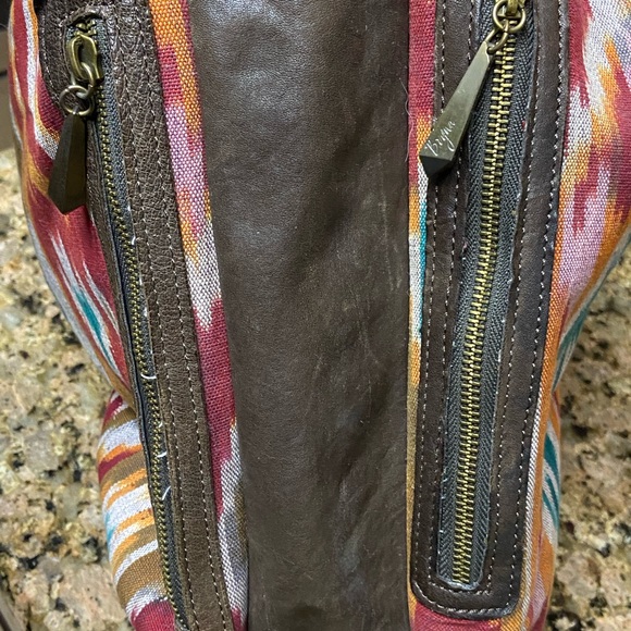 BRYNA Nicole High End AZTEC Blanket Pattern & Leather Hobo MINTY Shoulder Bag - Picture 9 of 13